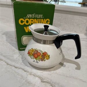 Corningware Spice of Life Teapot with Floral Design